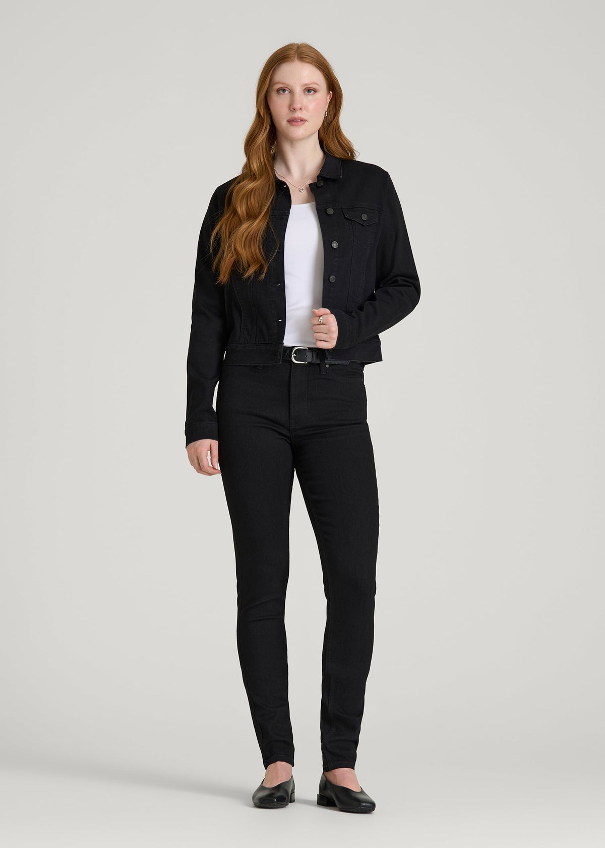 Georgia High-Rise Skinny Jeans for Tall Women in Optimum Black