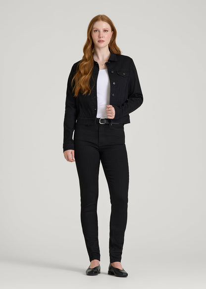 Georgia High-Rise Skinny Jeans for Tall Women in Optimum Black