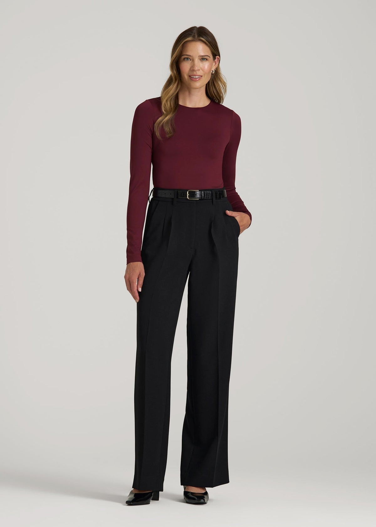 Long Sleeve Bodysuit for Tall Women in Port Royale