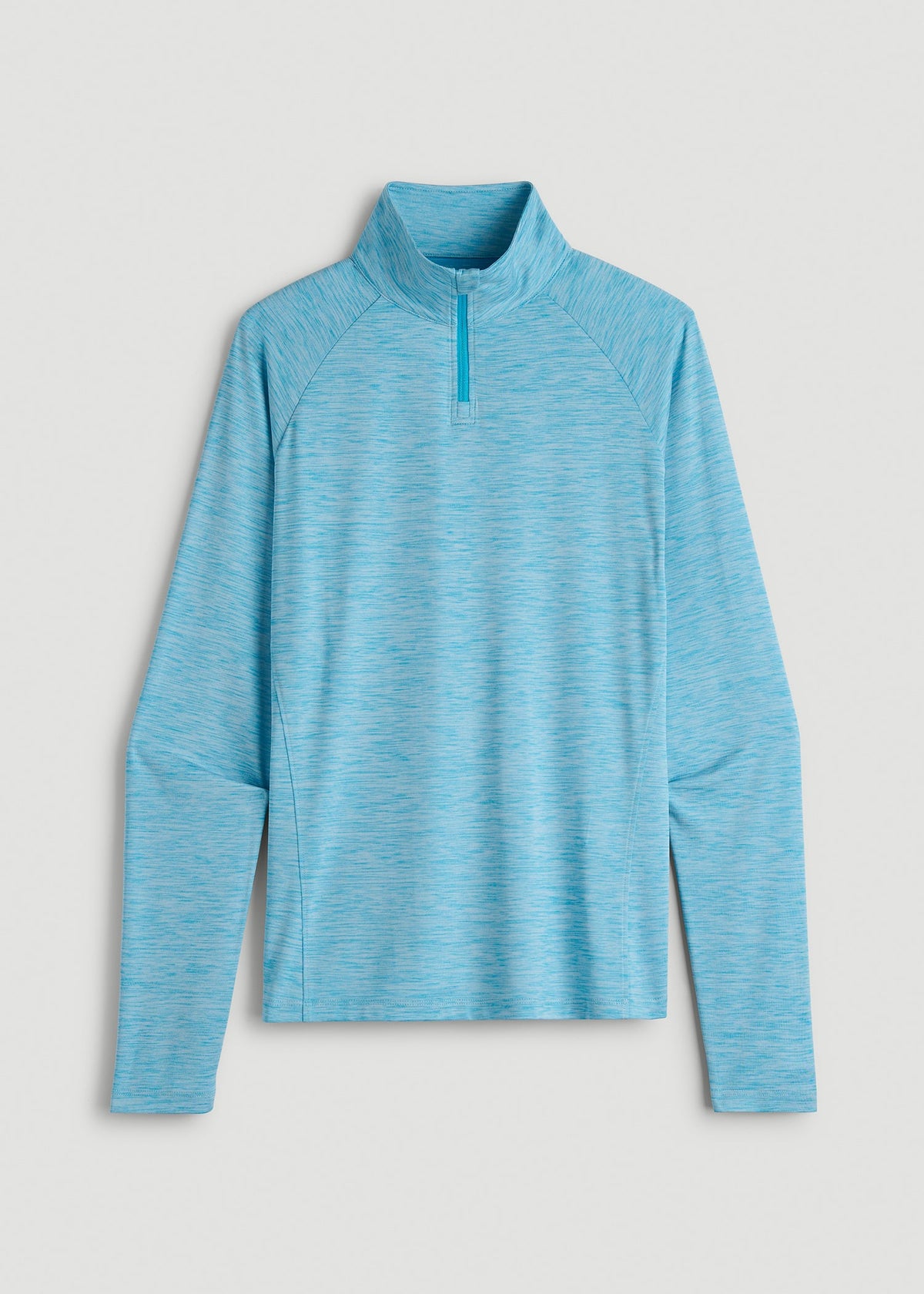 Long Sleeve Quarter-Zip Pullover for Tall Women in Spring Blue Mix