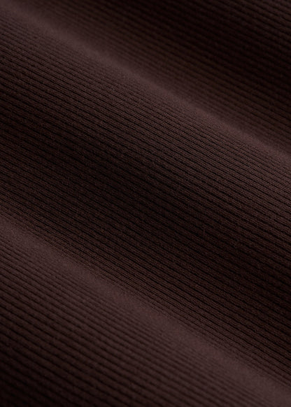 FITTED Ribbed Long Sleeve Tee for Tall Women in Espresso
