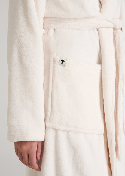 Lounge Robe for Tall Women in White Alyssum