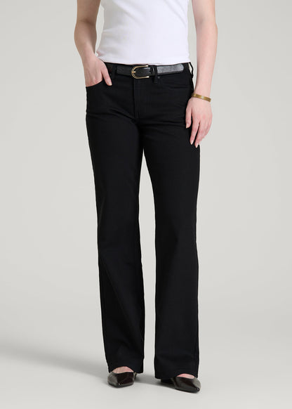 Mid-Rise Relaxed Fit Jeans for Tall Women in Optimum Black