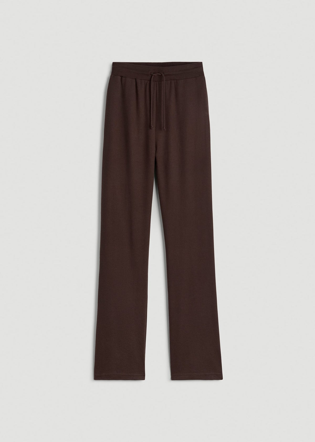 Open-Bottom Waffle Lounge Pants for Tall Women in Espresso