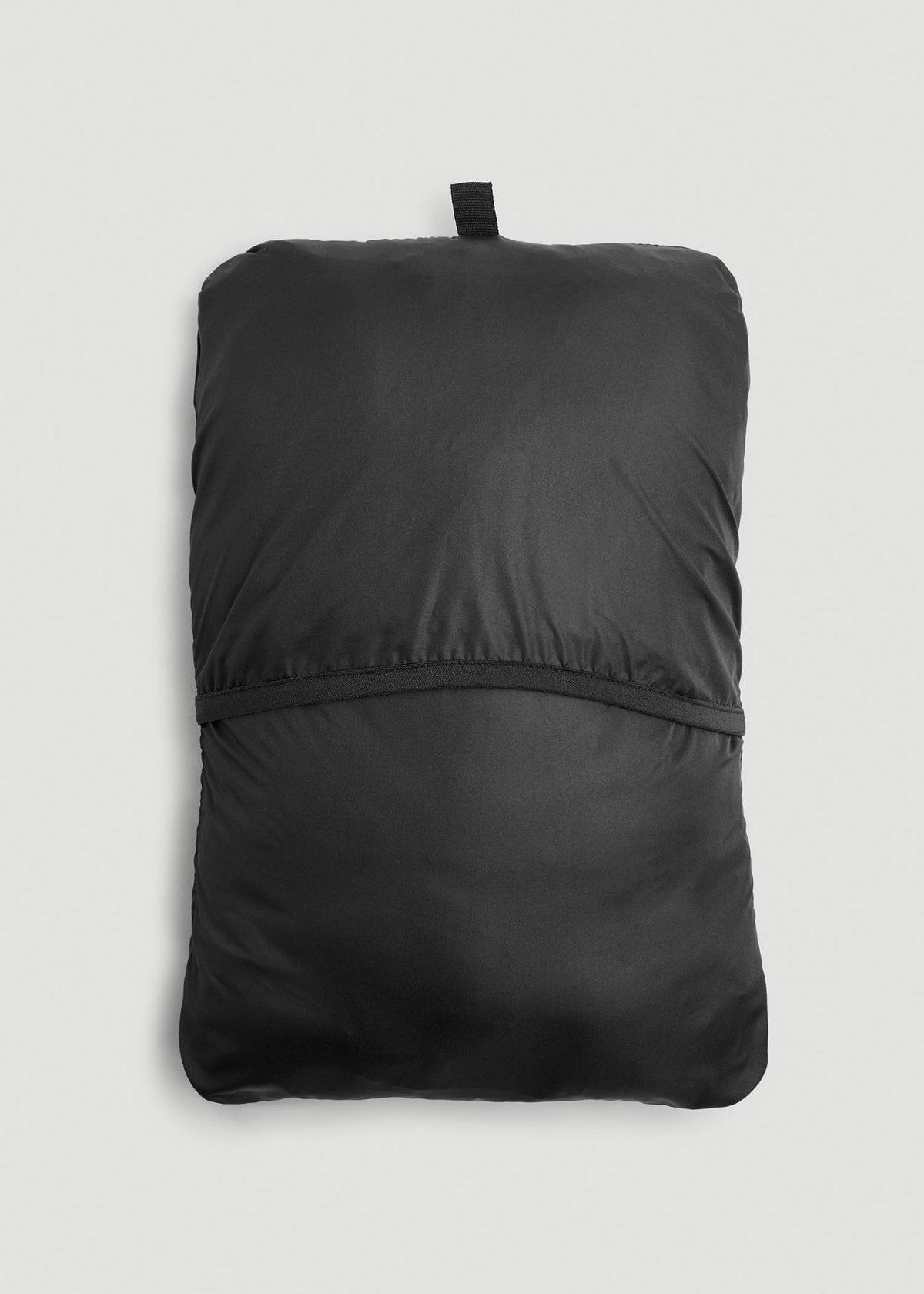 Packable Short Puffer Jacket for Tall Women in Glossy Black