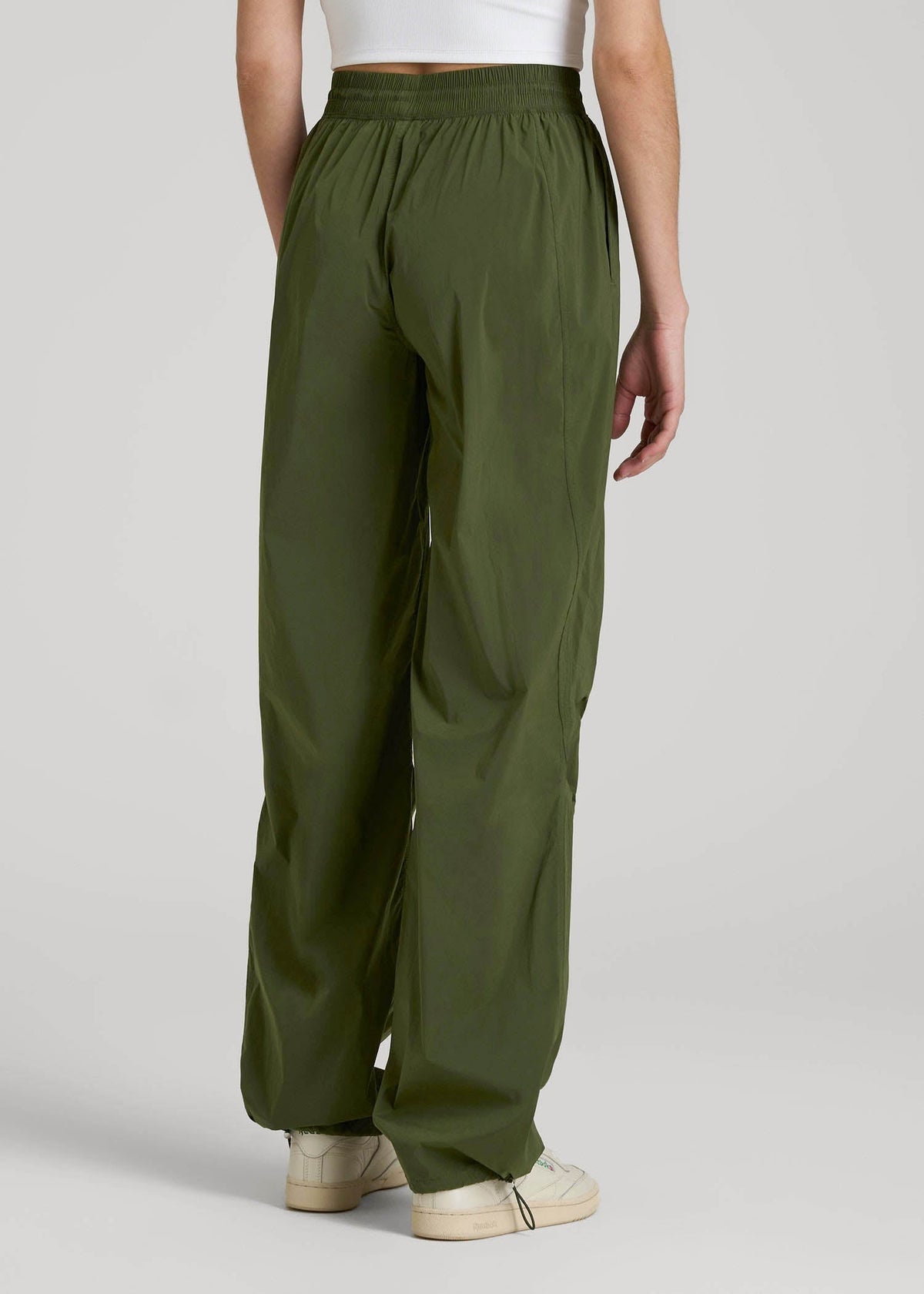 Parachute Jogger for Tall Women in Kale Green