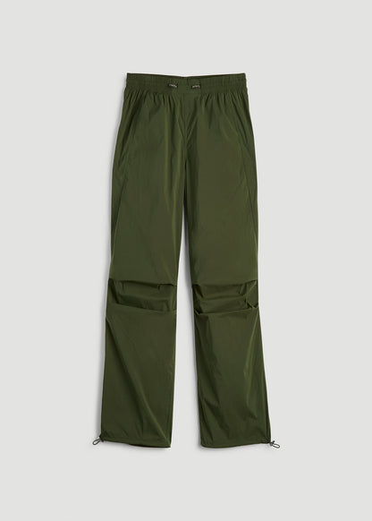 Parachute Jogger for Tall Women in Kale Green