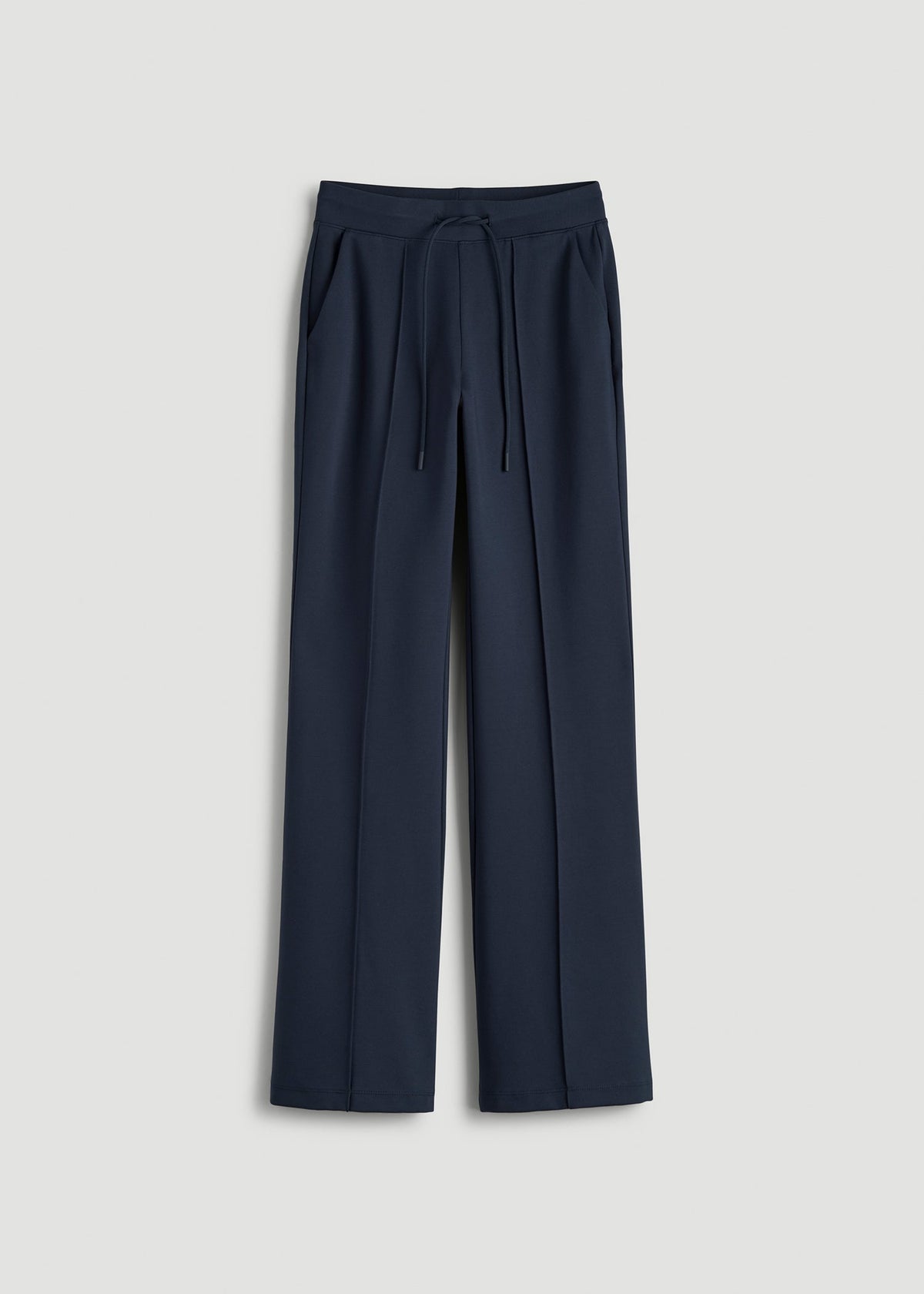 Flex Ponte Flare Pants with Drawcord for Tall Women in Navy