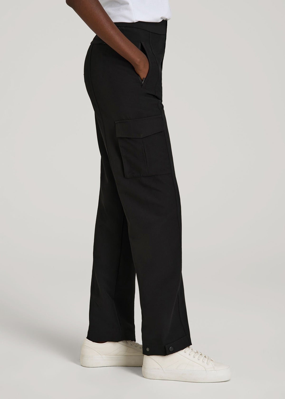 Traveler Cargo Pants for Tall Women in Black