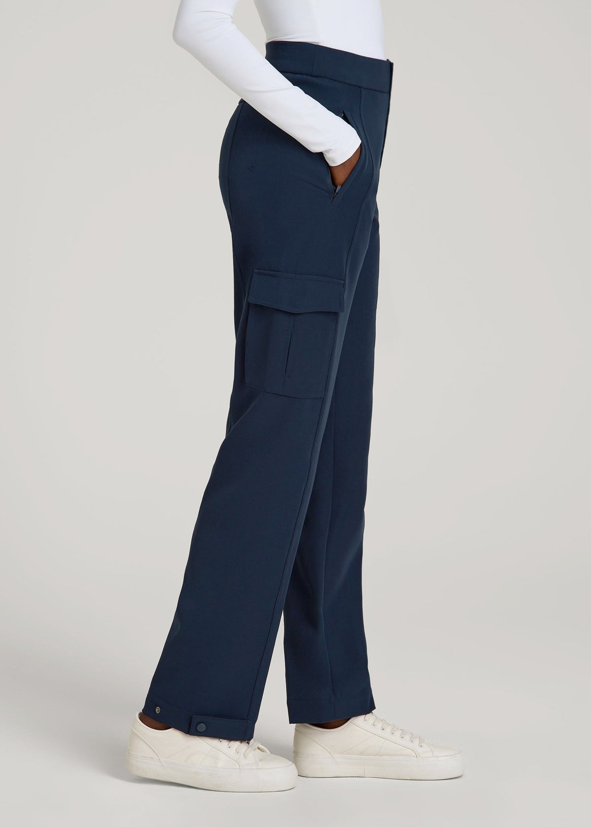 Traveler Cargo Pants for Tall Women in Navy