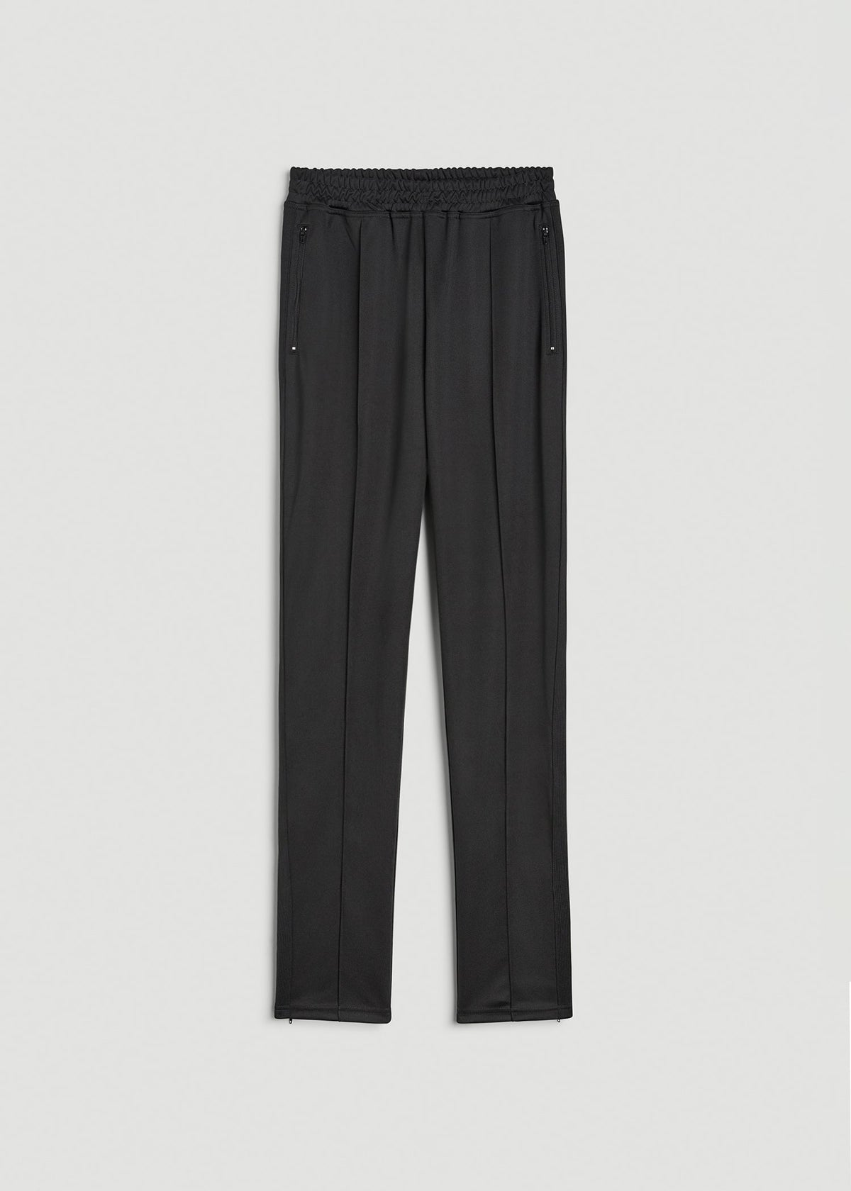 Ultra Lightweight Tricot Athletic Stripe Pants for Tall Women in Black And Black
