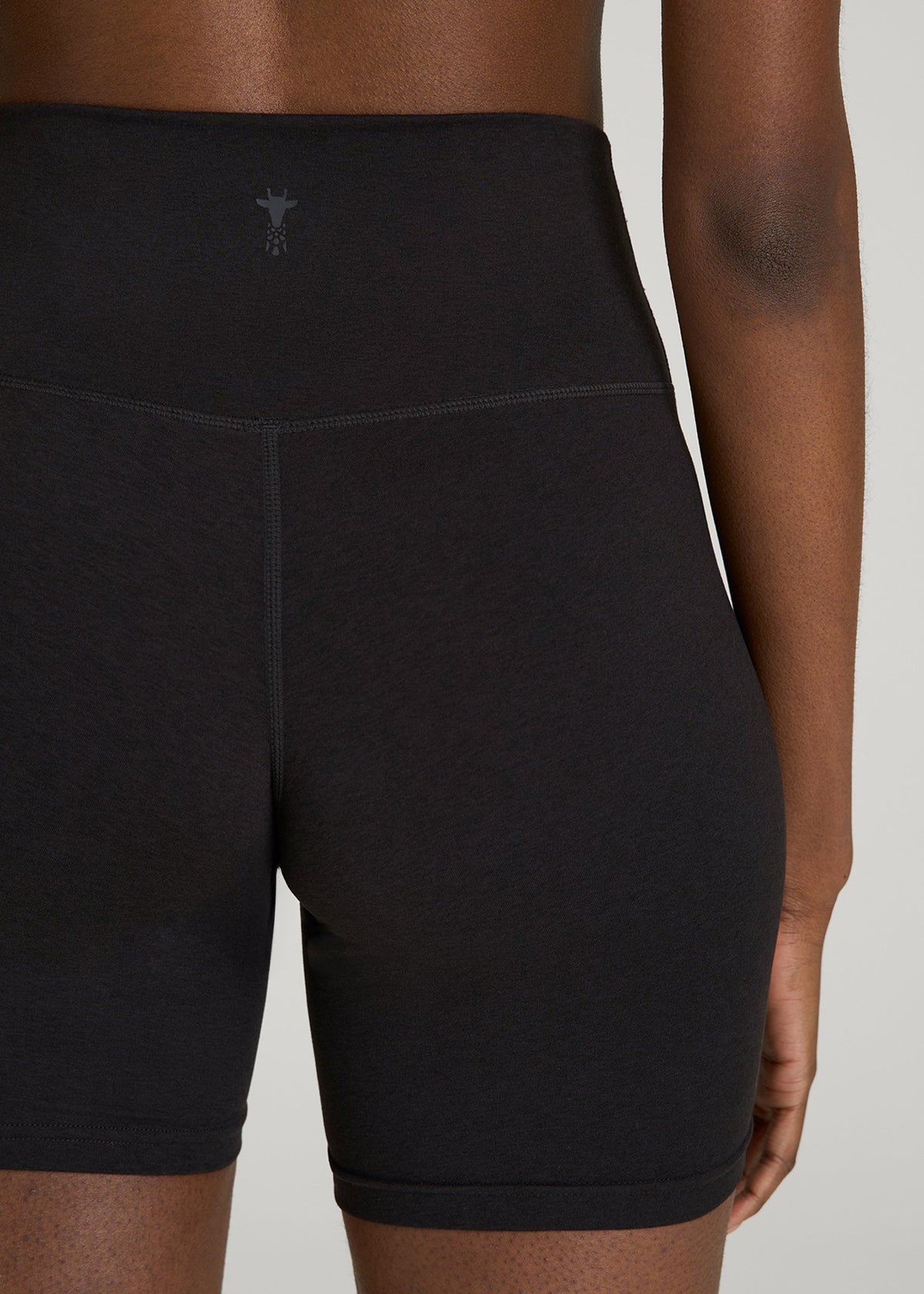 Ultra Soft High Rise Bike Shorts for Tall Women in Black Mix