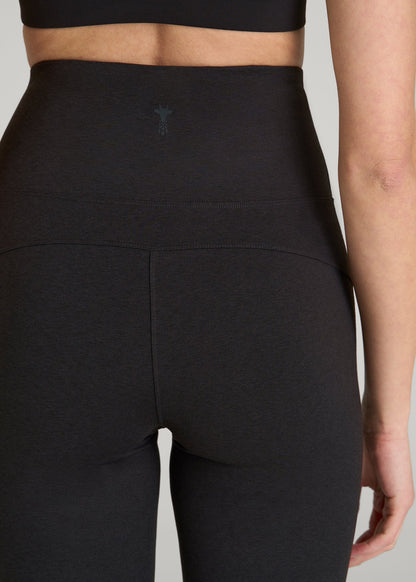 Ultra Soft High Rise Flare Yoga Pants for Tall Women in Black Mix