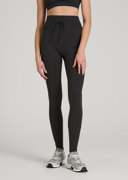 Ultra Soft Yoga Leggings for Tall Women in Black Mix
