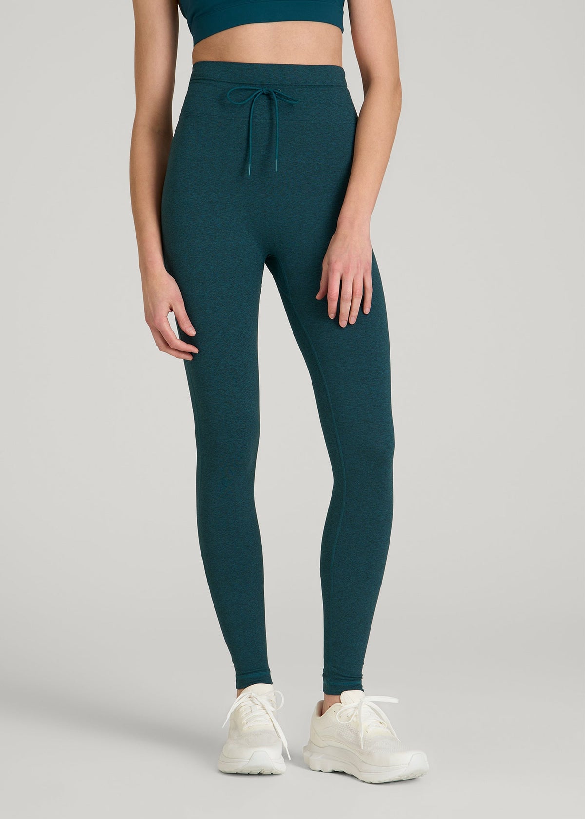 Ultra Soft Yoga Leggings for Tall Women in Deep Teal Mix