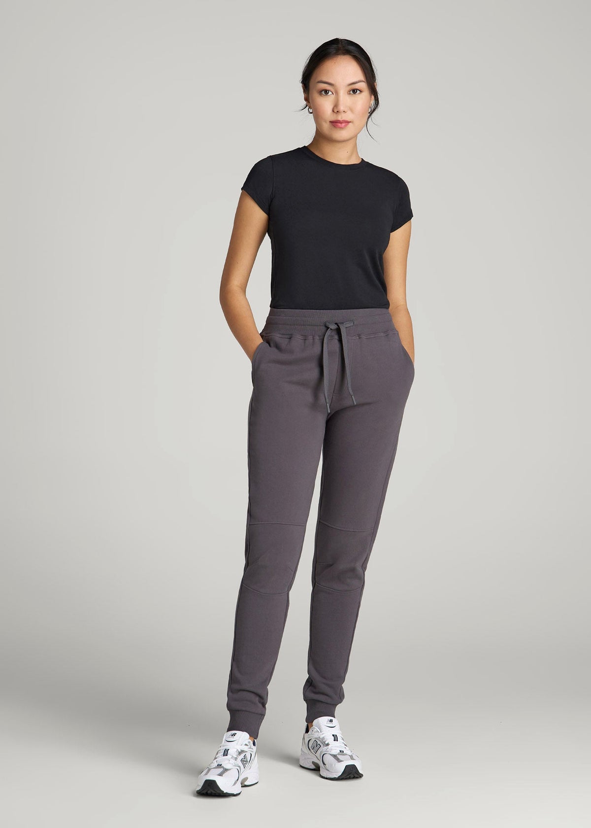 Wearever French Terry Joggers for Tall Women in Charcoal