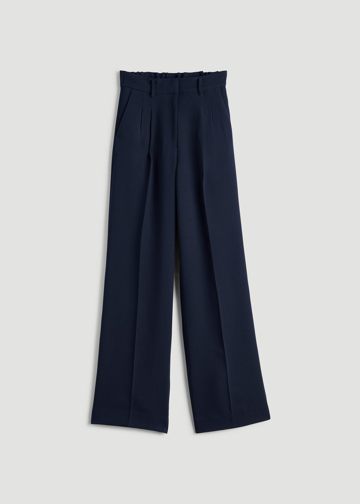 Wide Leg Pleated Dress Pants 2.0 for Tall Women in Navy