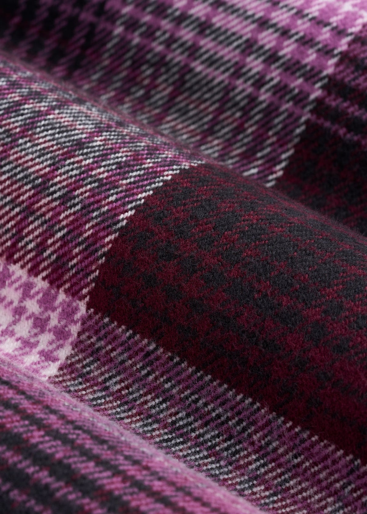 Flannel Shacket for Tall Women in Tawny Port Plaid