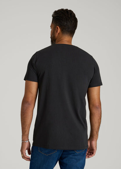 Logo Tee for Tall Men in Black