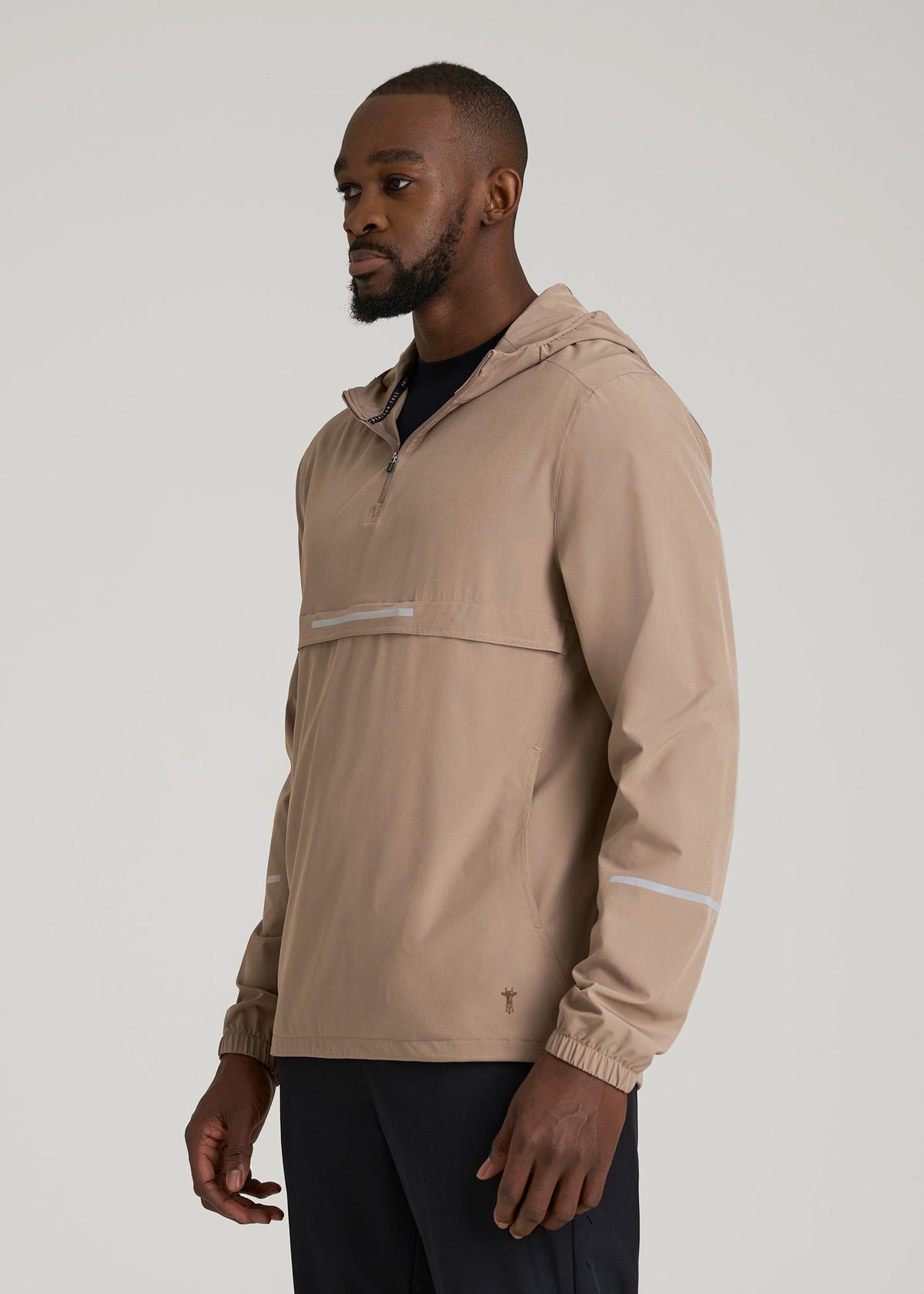 Featherweight Packable Anorak for Tall Men in Dark Sand