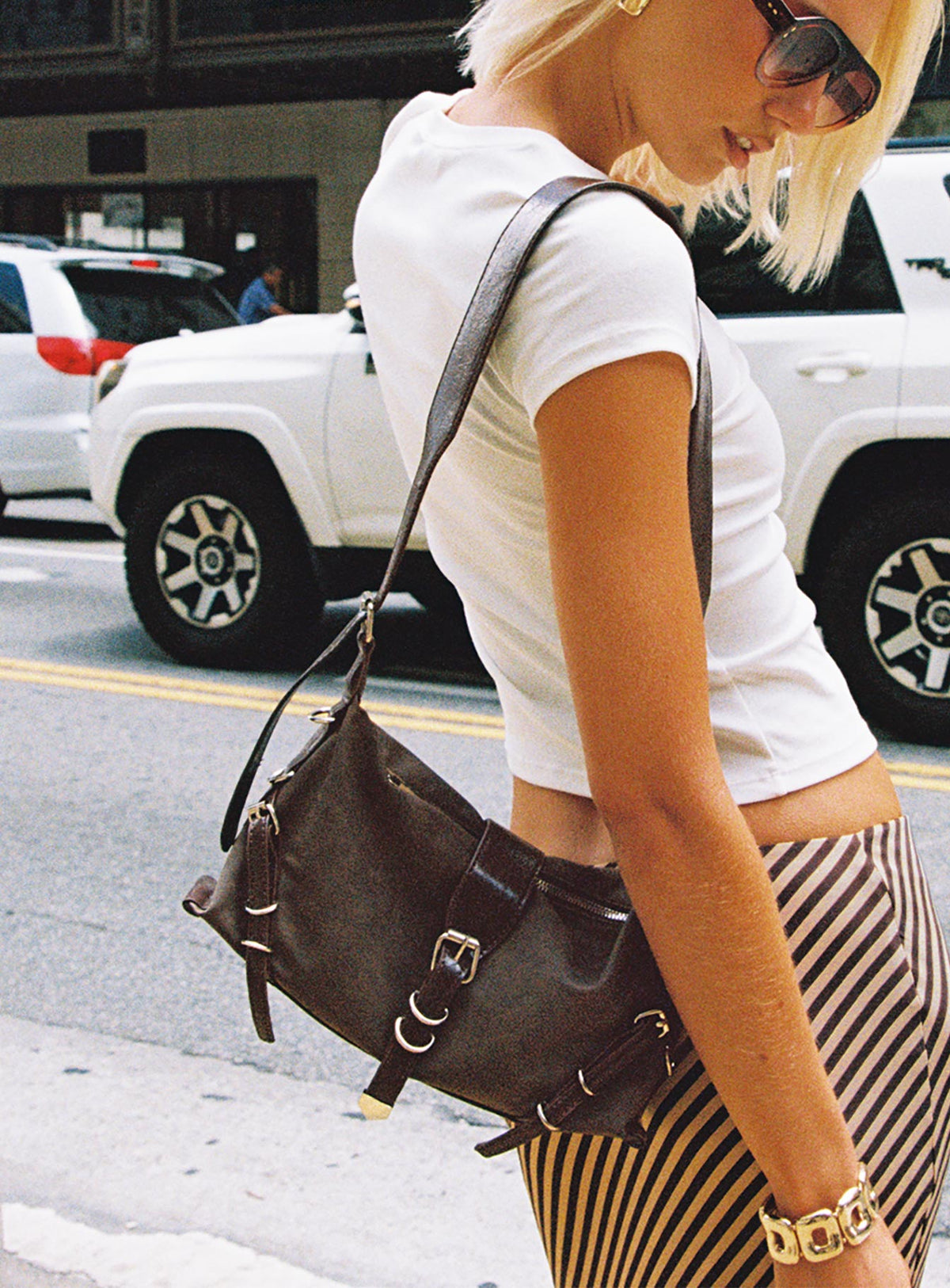 Anatolius Shoulder Bag Washed Brown