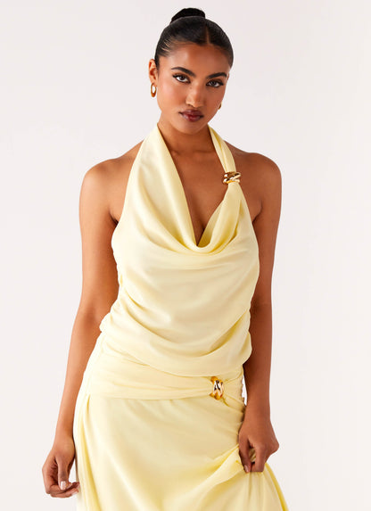 Anuhea Cowl Top - Yellow