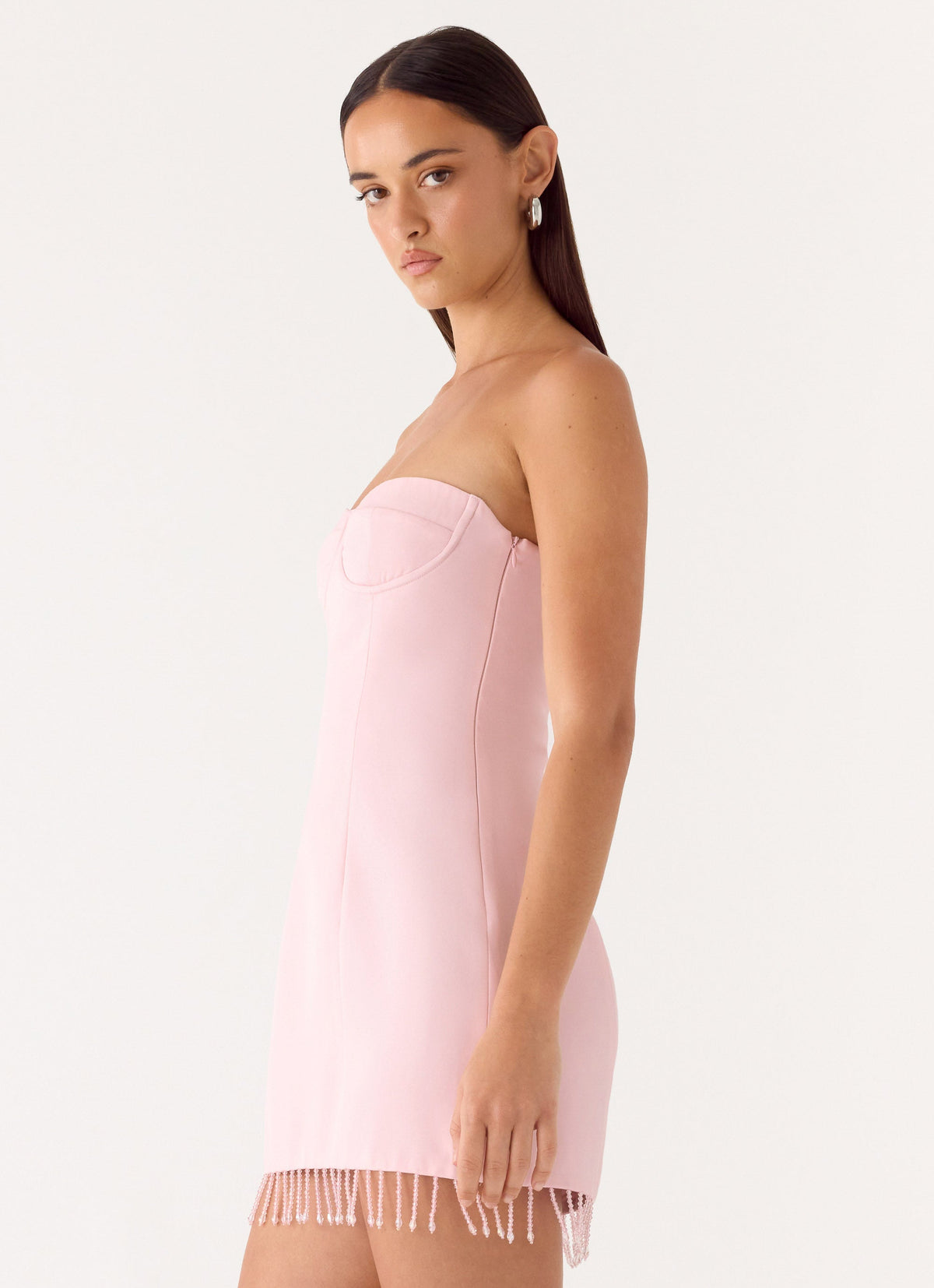 Arista Strapless Mini Dress - Pink