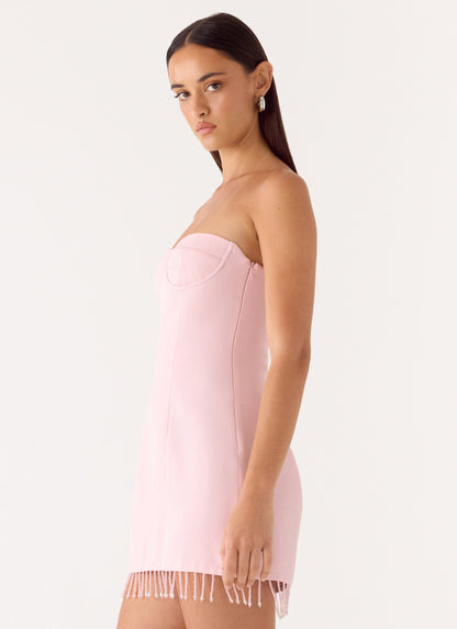 Arista Strapless Mini Dress - Pink