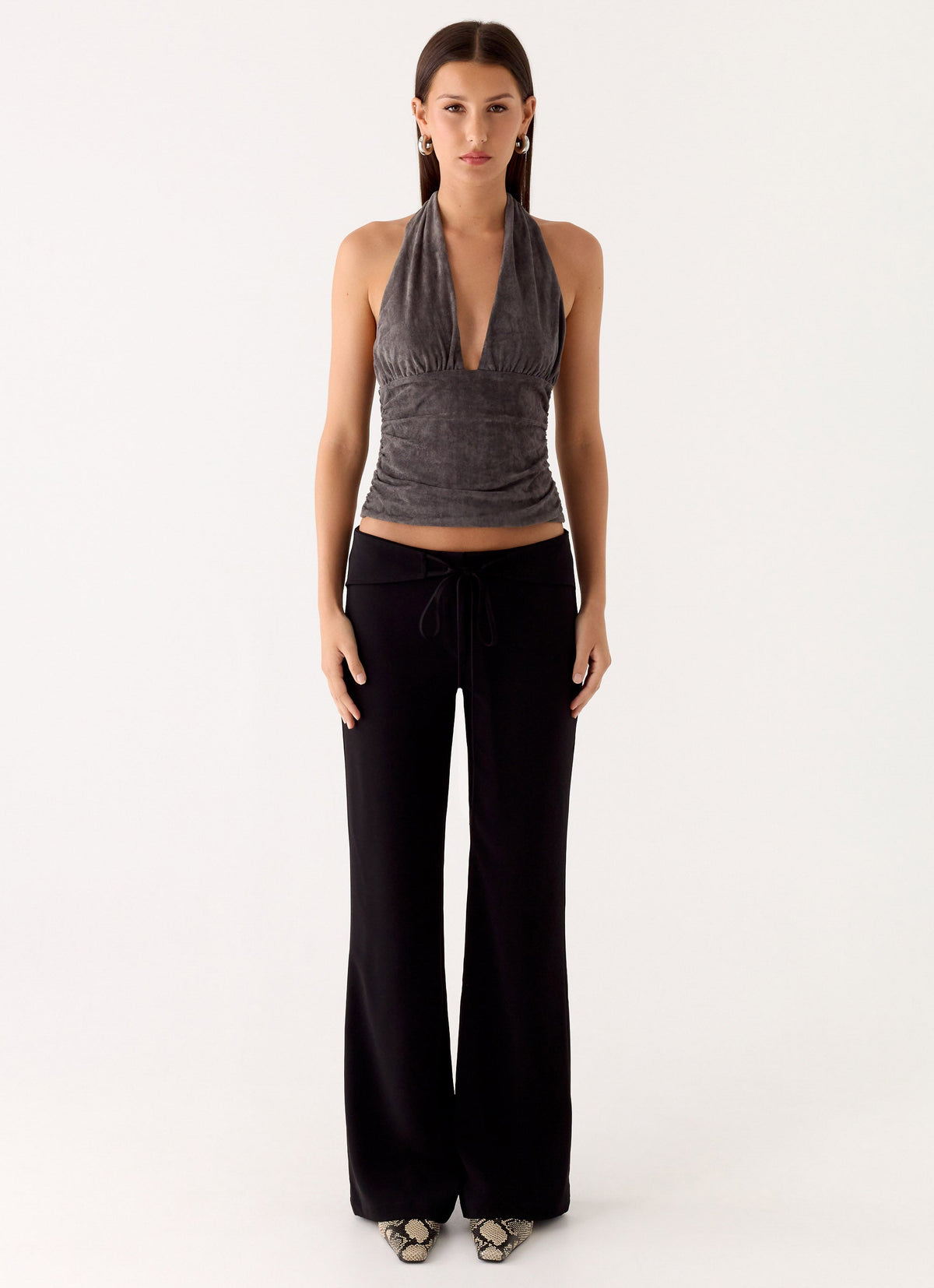 Aylssa Halter Top - Ash