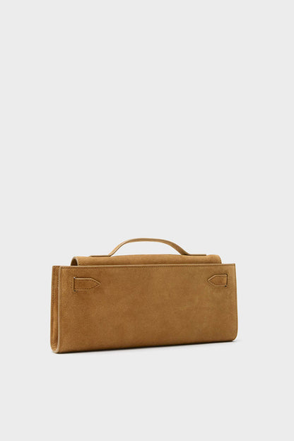 Acorn Suede Veronica Beard Dash Clutch