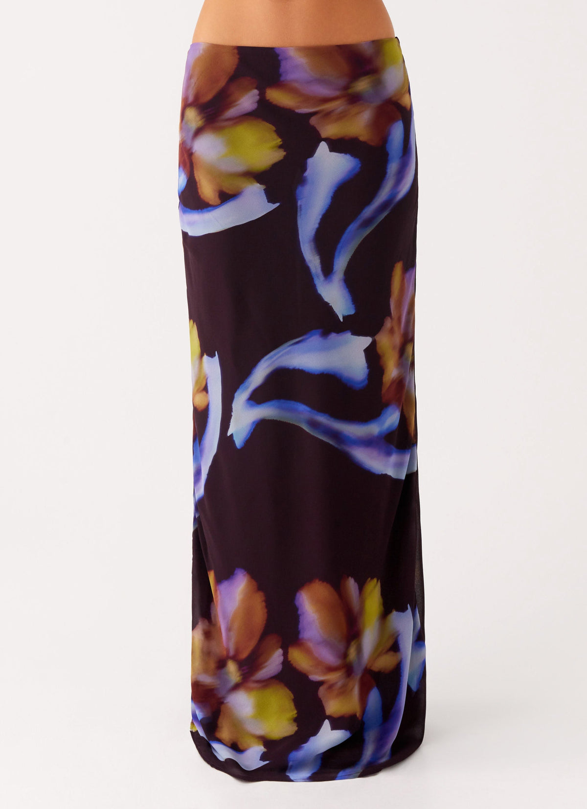 Barbados Maxi Skirt - Dark Floral