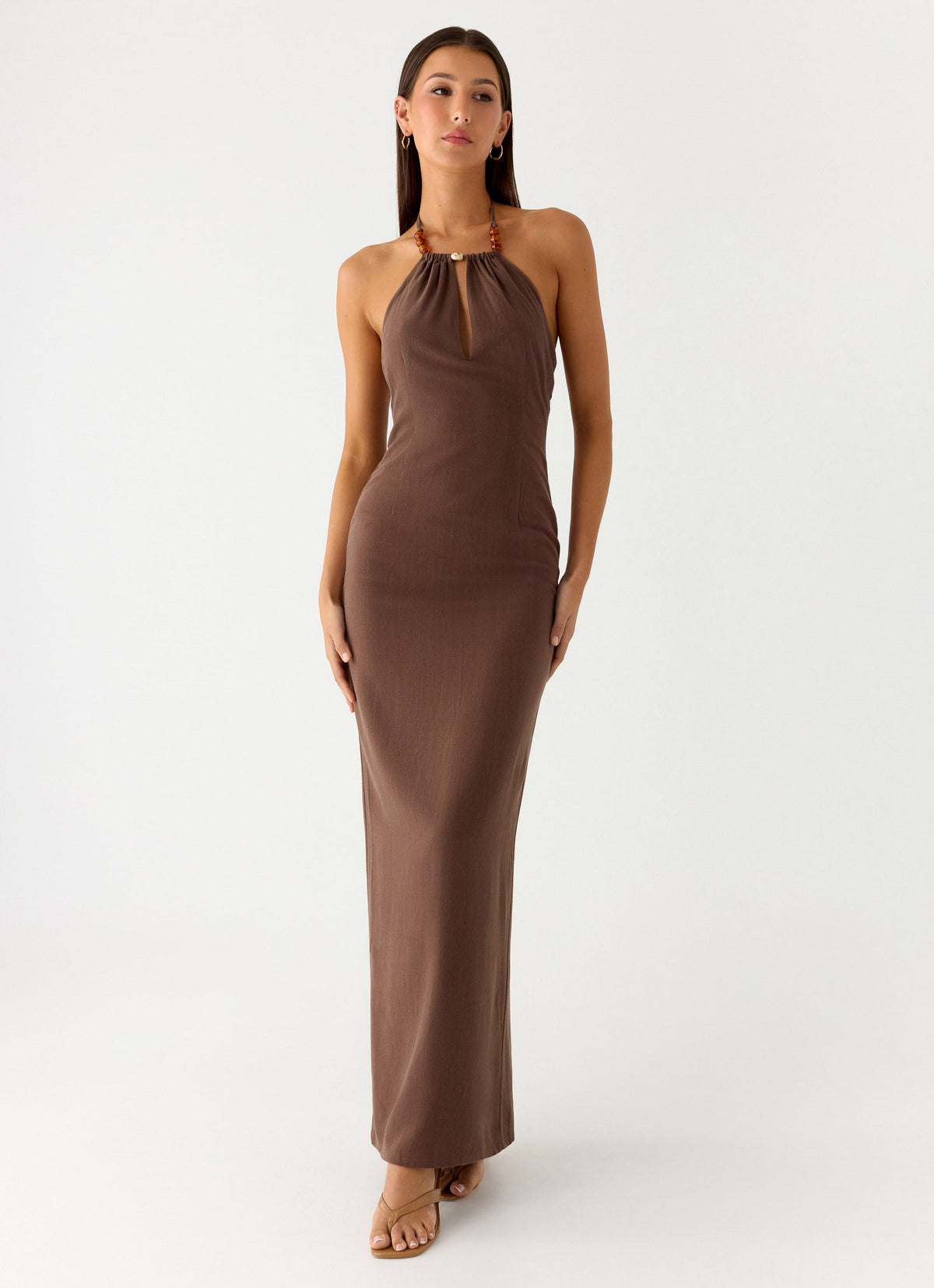 Bloomers Maxi Dress - Brown
