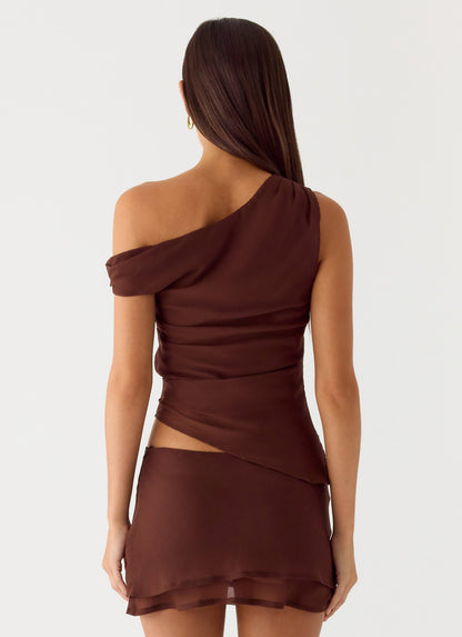 Caleb Mini Skirt - Chocolate