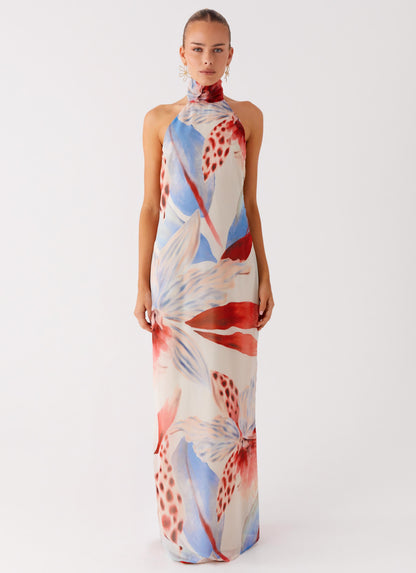 California Maxi Dress - Deep Sea Bloom