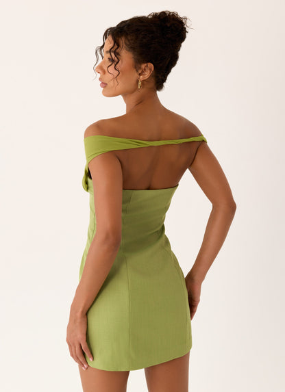 Caterina Mini Dress - Fern Green