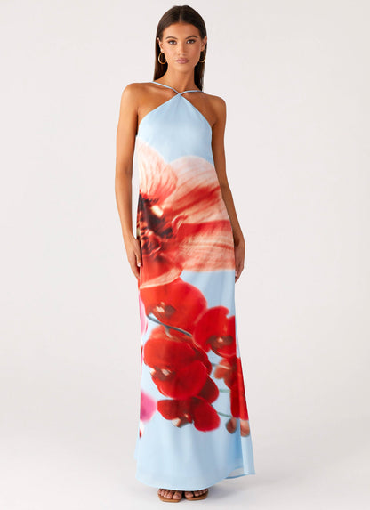 Chloe Maxi Dress - Turquoise Bloom