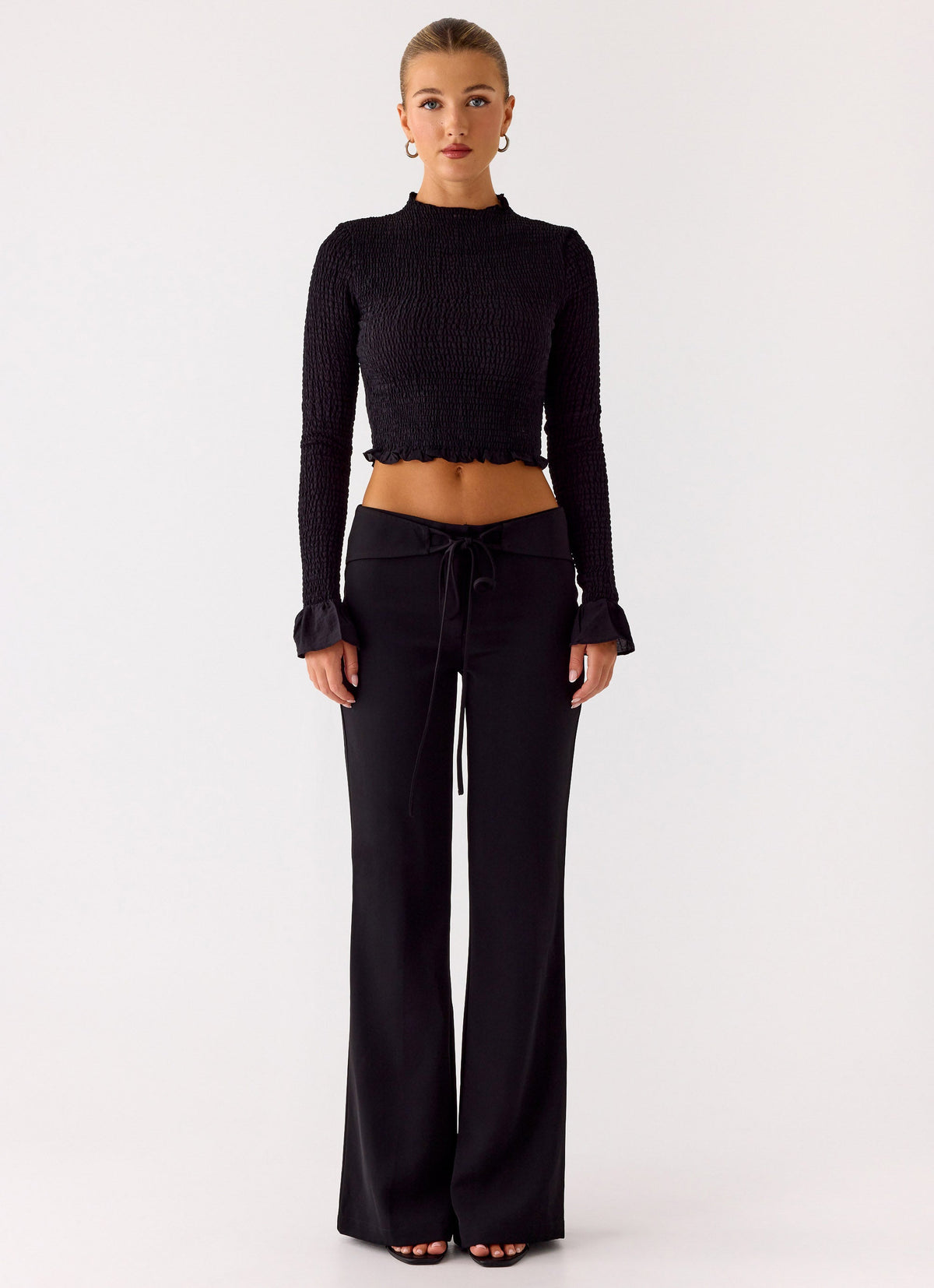 Connie Long Sleeve Top - Black