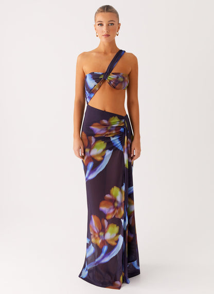 Costa Rica Maxi Dress - Dark Floral
