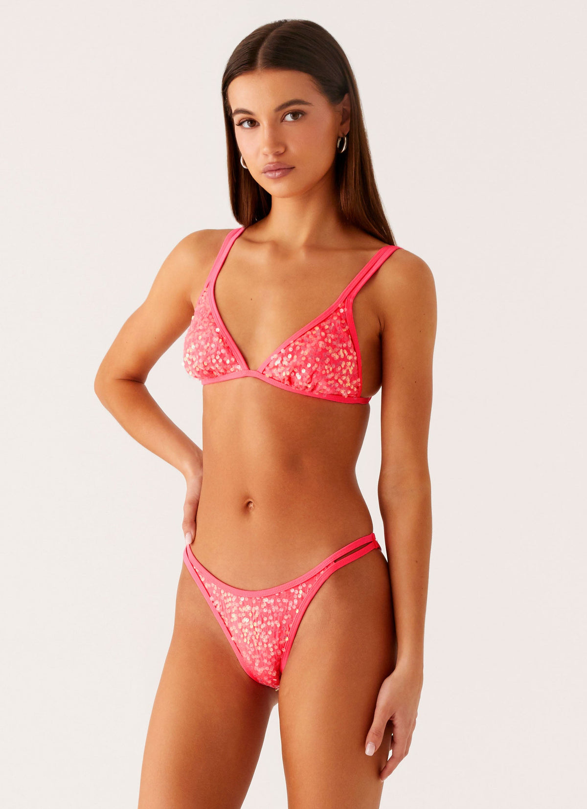 Croatia Bikini Bottoms - Pink Sequin