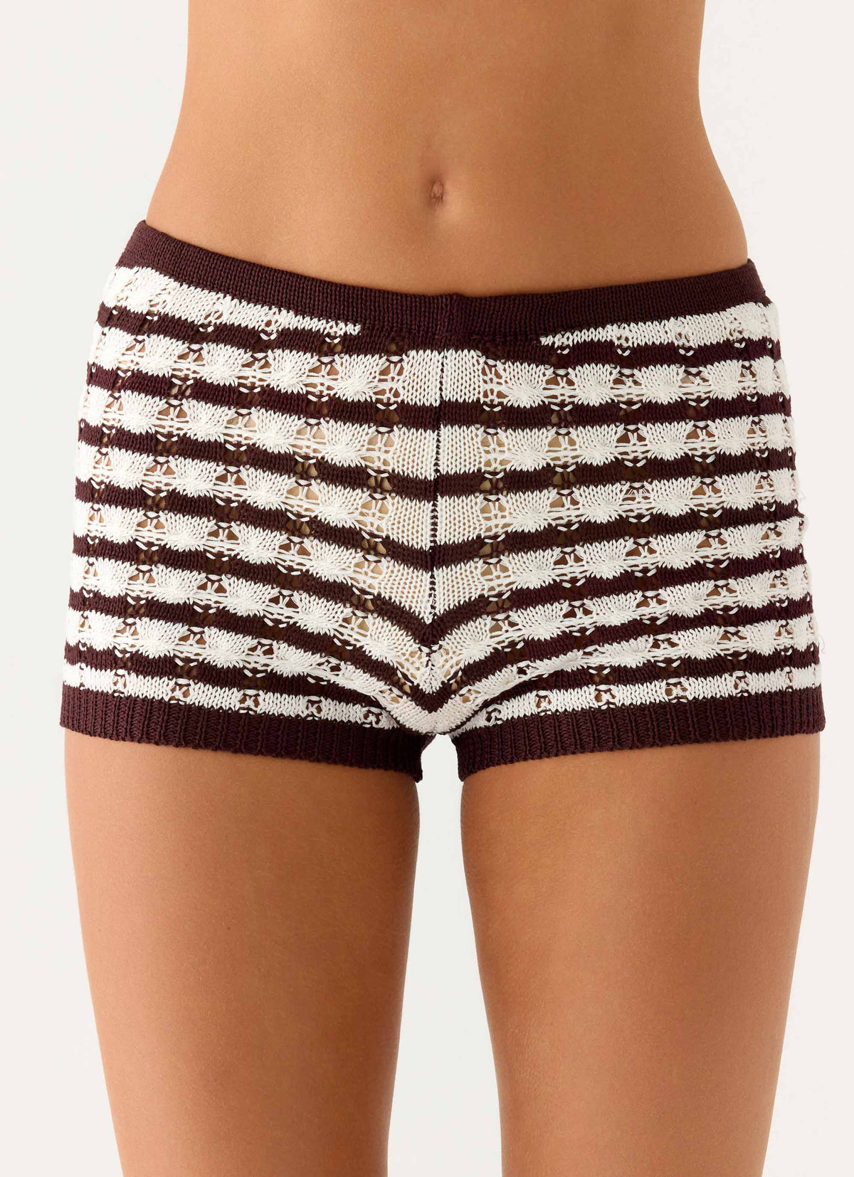 Danni Micro Shorts - Chocolate Stripe