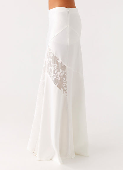 Dasie Lace Maxi Skirt - White