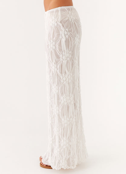 Effortlessly Low Rise Maxi Skirt - Ivory