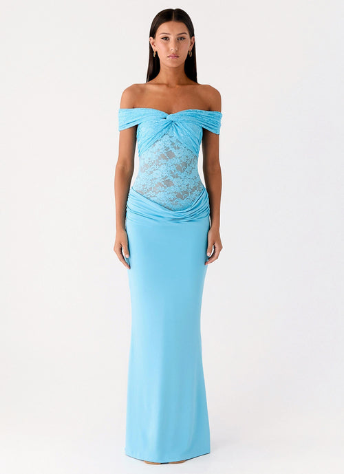 Either Way Maxi Dress - Turquoise Blue