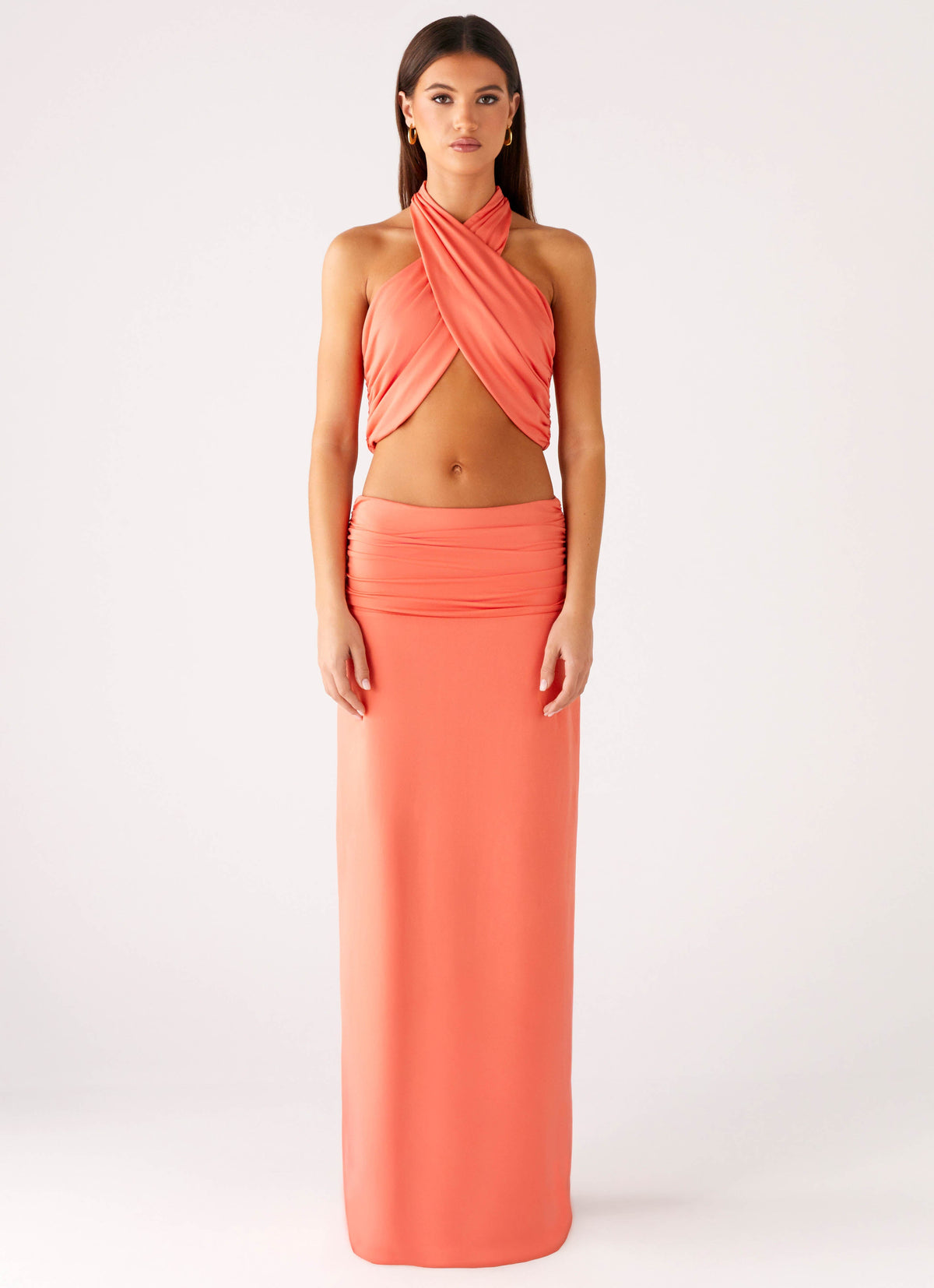 Elisabetta Maxi Skirt - Coral
