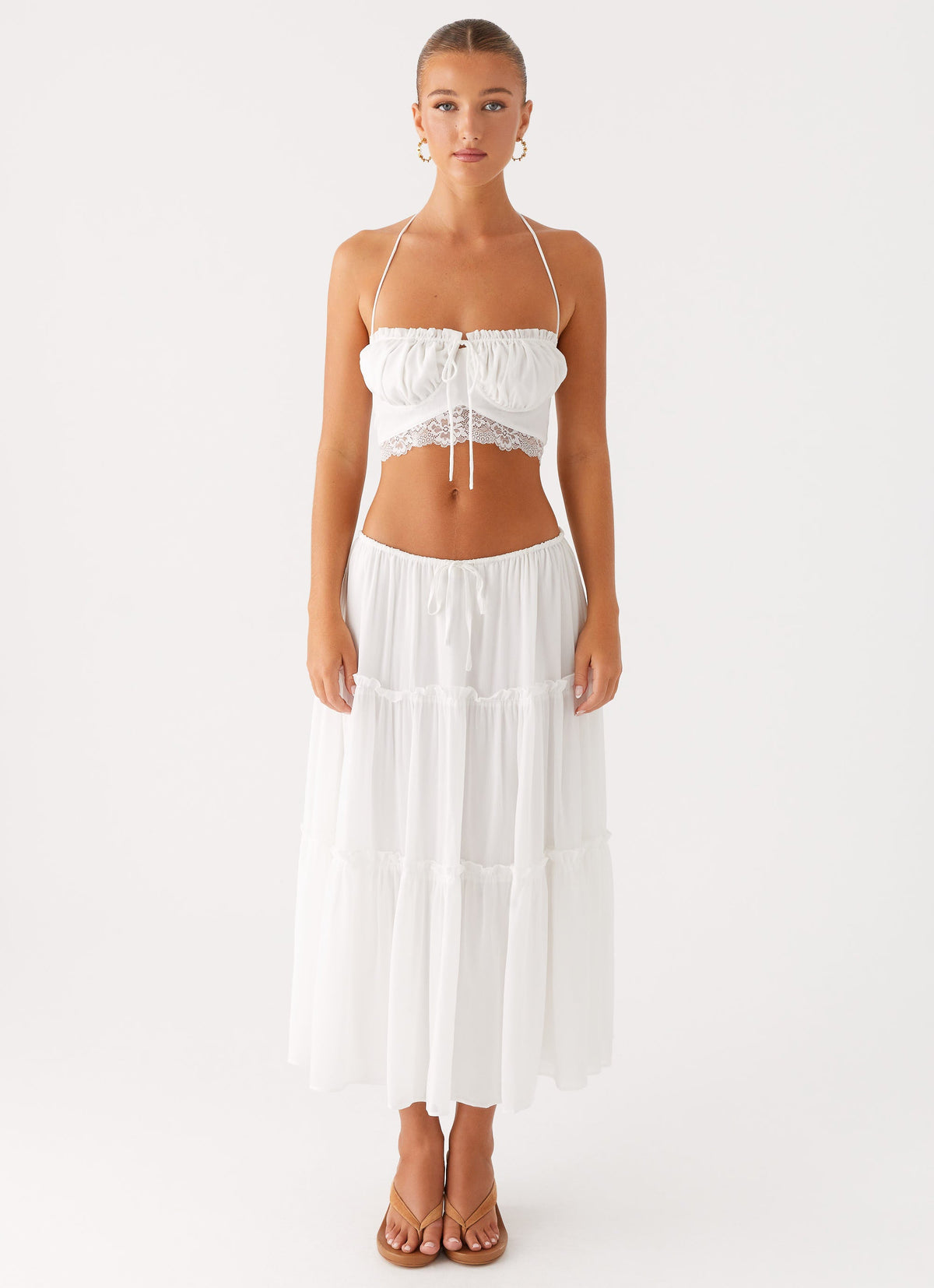Evi Midi Skirt - Ivory