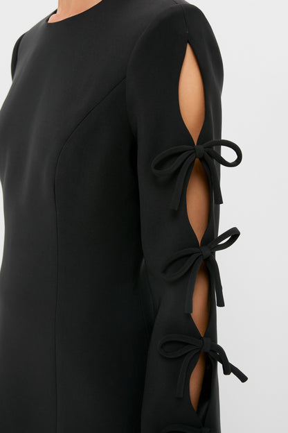Black Bow Sleeve Belinda Mini Dress