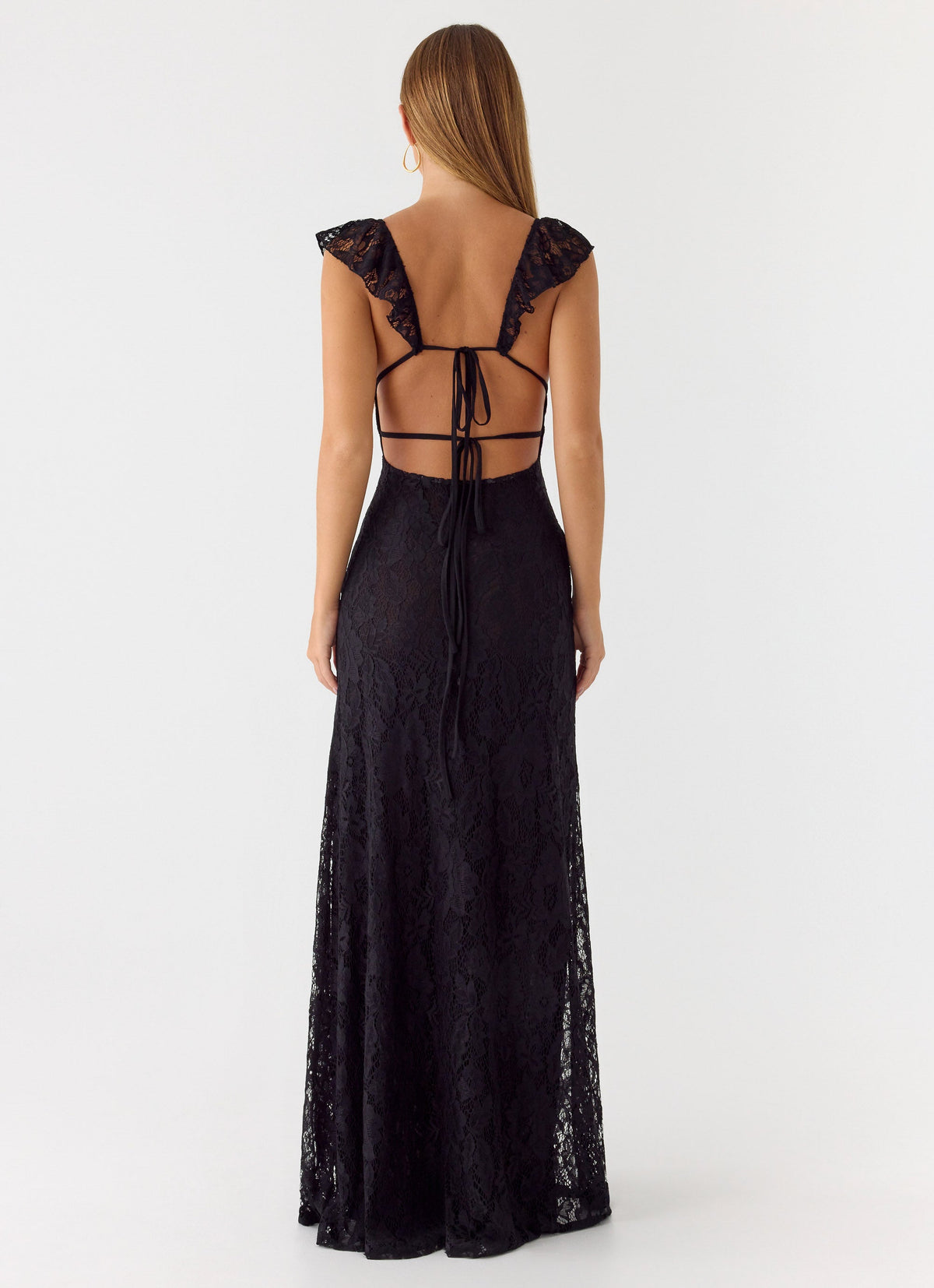 Giulia Lace Maxi Dress - Black