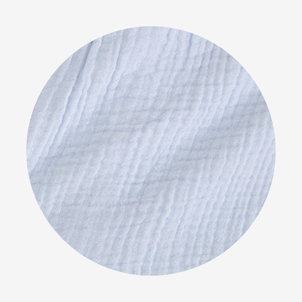 Halogen Blue Cotton Crinkle Ruffled Shorts