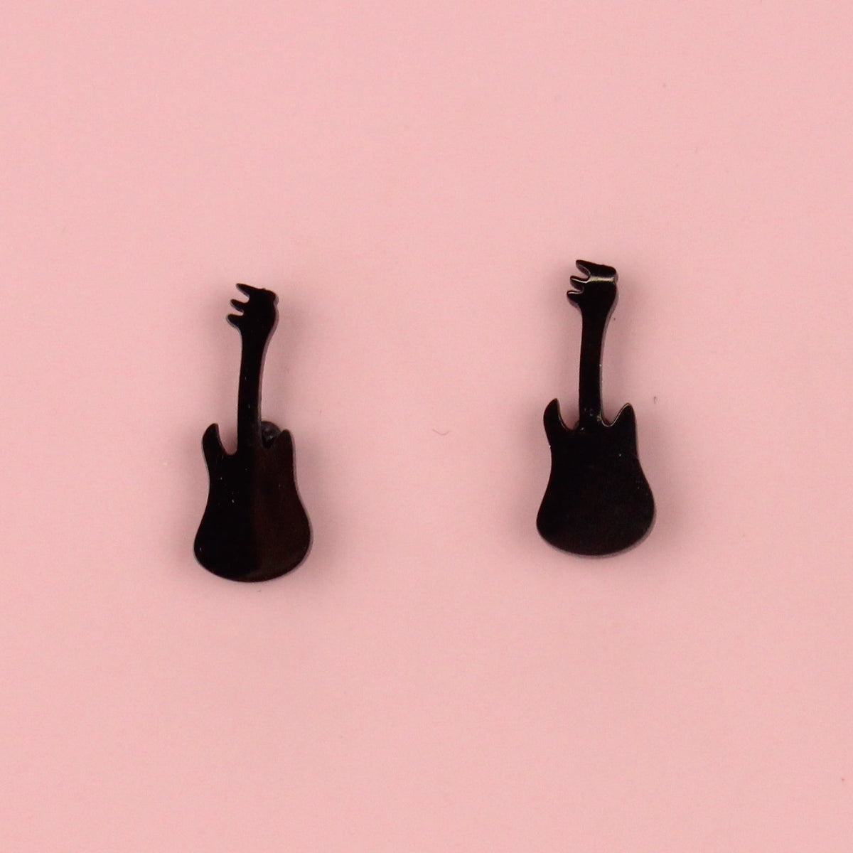 We Rock Stud Earrings (Black)