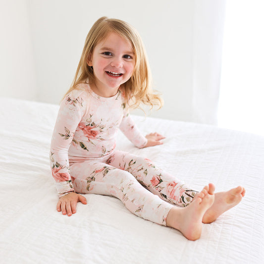 Vintage Pink Rose Classic Pajama Set